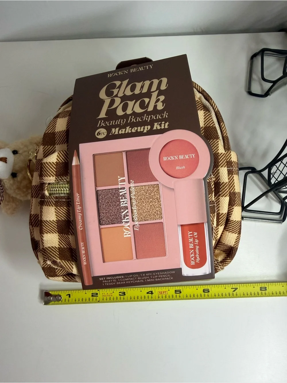 Mini backpack plaid Glam Pack Makeup Kit